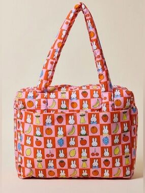 NWT BAGGU x Miffy Checkered Fruit Everyday Cloud Bag UO Exclusive